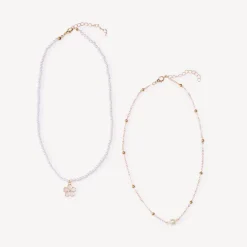 Lot de 2 colliers fantaisie pour fille