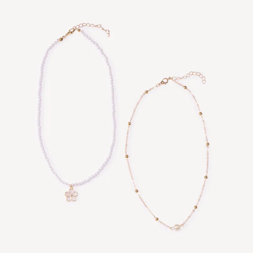 Lot de 2 colliers fantaisie pour fille