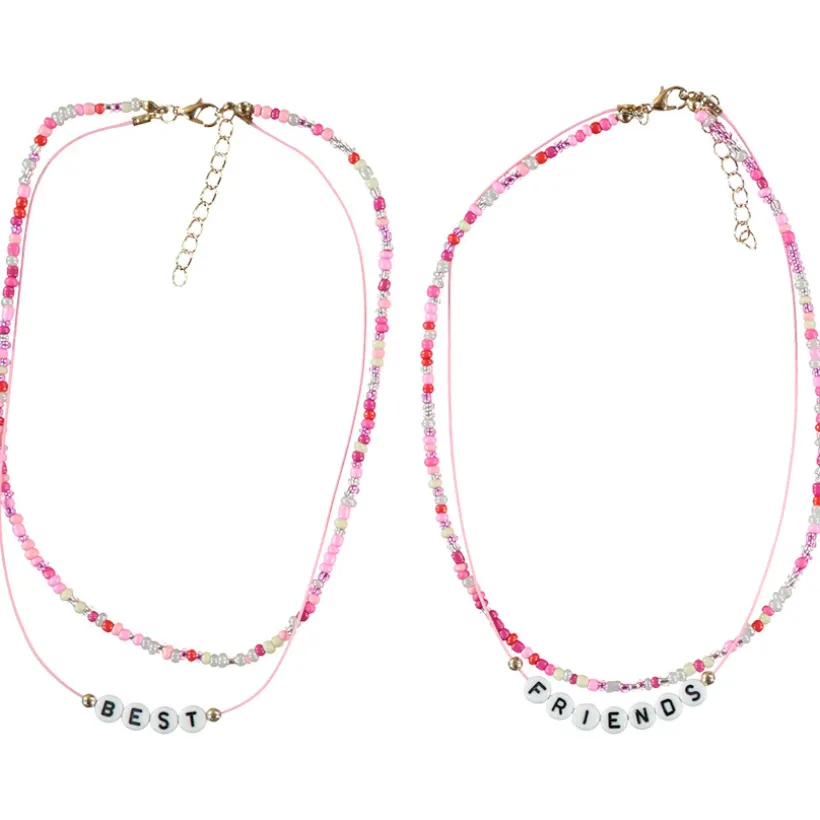 Lot de 2 colliers à perles Best Friends pour fille
