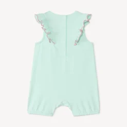 Lot de 2 combinaisons courtes motifs fleuris pour bébé fille