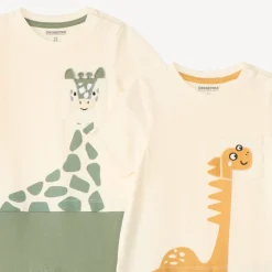 Lot de 2 combishorts effet 2 en 1 motif animal pour bébé garçon