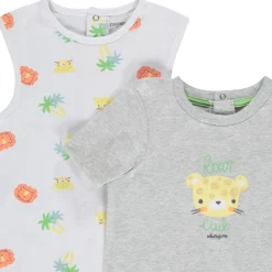 Lot de 4 combishorts fantaisie pour bébé garçon