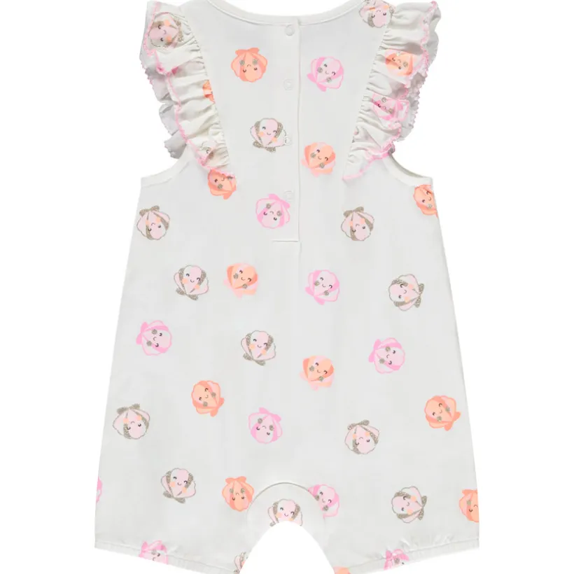 Lot de 2 combishorts motifs coquillages pour bébé fille