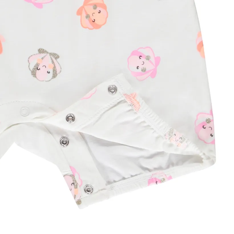 Lot de 2 combishorts motifs coquillages pour bébé fille