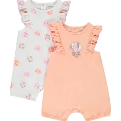 Lot de 2 combishorts motifs coquillages pour bébé fille