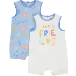 Lot de 2 combishorts à motifs sous-marins pour bébé garçon
