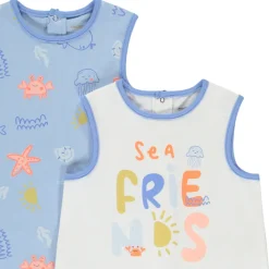 Lot de 2 combishorts à motifs sous-marins pour bébé garçon