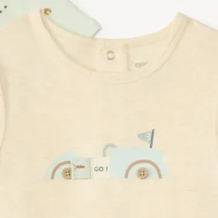 Lot de 2 combishorts motif voitures pour bébé garçon
