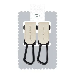 Lot de 2 crochets Icon pour poussette Cream