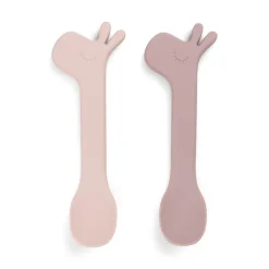 Lot de 2 cuillères en silicone Lalee rose