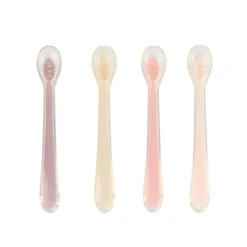 Lot de 4 cuillères en silicone Miamix - rose