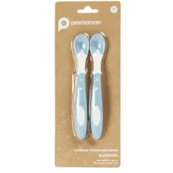Lot de 2 cuillères thermosensibles Miamix bleu