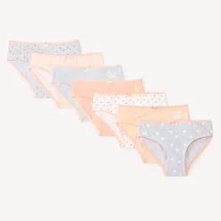 Lot de 7 culottes fantaisies avec nœud pour fille