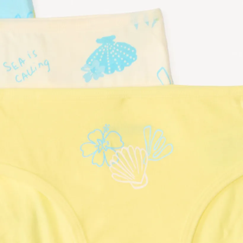 Lot de 7 culottes motifs plage pour fille