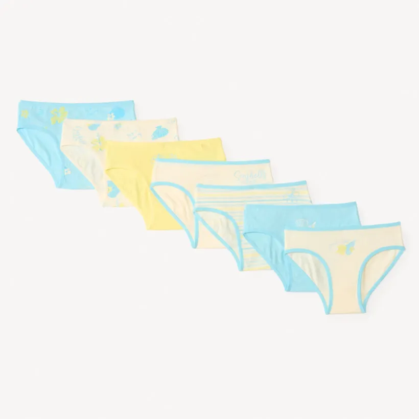 Lot de 7 culottes motifs plage pour fille