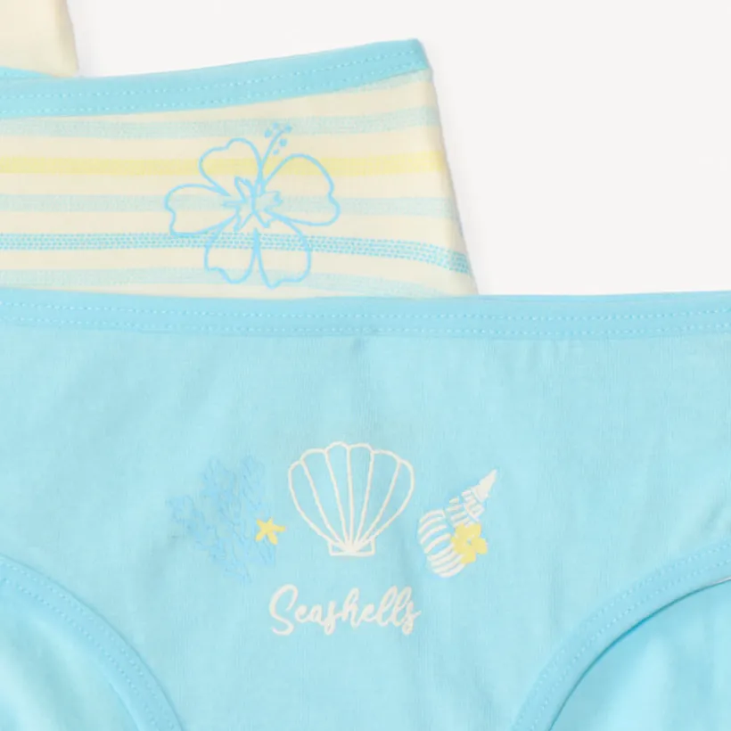 Lot de 7 culottes motifs plage pour fille