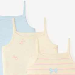 Lot de 3 débardeurs à bretelles fantaisie pour fille