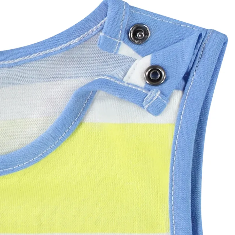 Lot de 2 débardeurs fantaisie en jersey slub pour bébé garçon