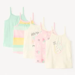 Lot de 5 débardeurs fantaisie pour bébé fille