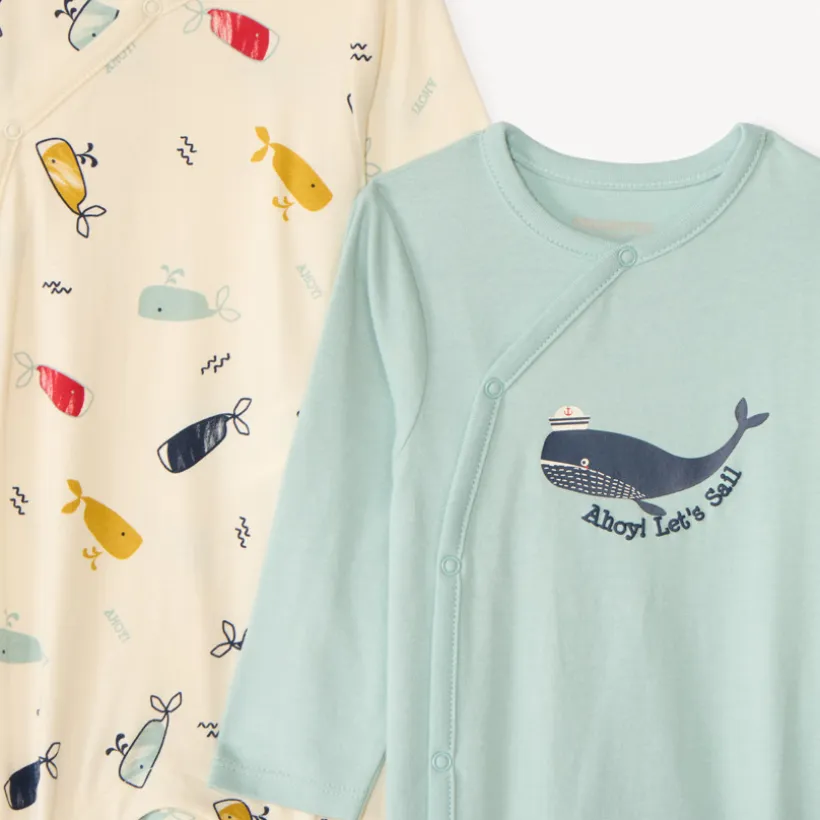 Lot de 3 dors-bien en jersey print marin pour bébé garçon
