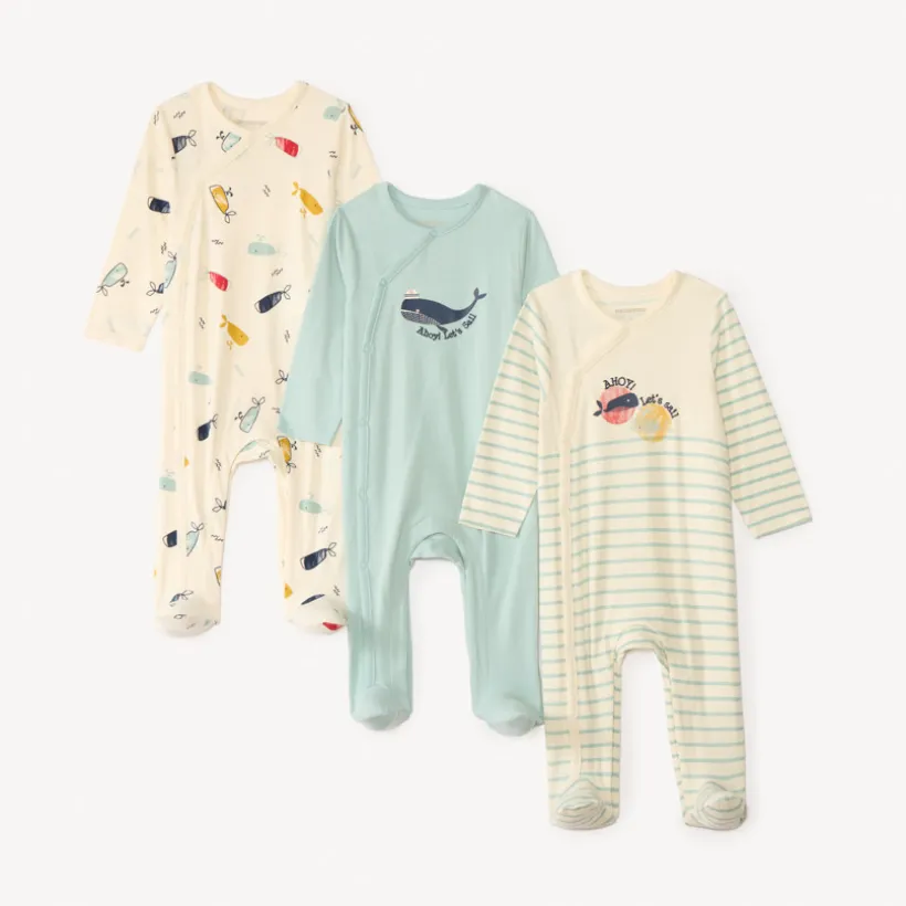 Lot de 3 dors-bien en jersey print marin pour bébé garçon