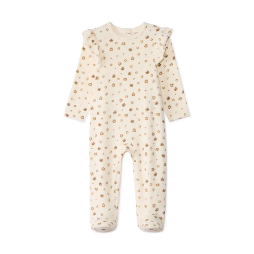 Lot de 2 dors-bien fantaisie en velours pour bébé fille avec ouvertures différentes selon l'âge