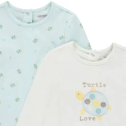 Lot de 2 dors-bien motifs tortues pour bébé fille avec ouvertures différentes selon l'âge