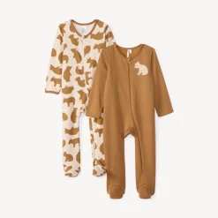 Lot de 2 dors-bien zippés motifs Ourson pour bébé garçon
