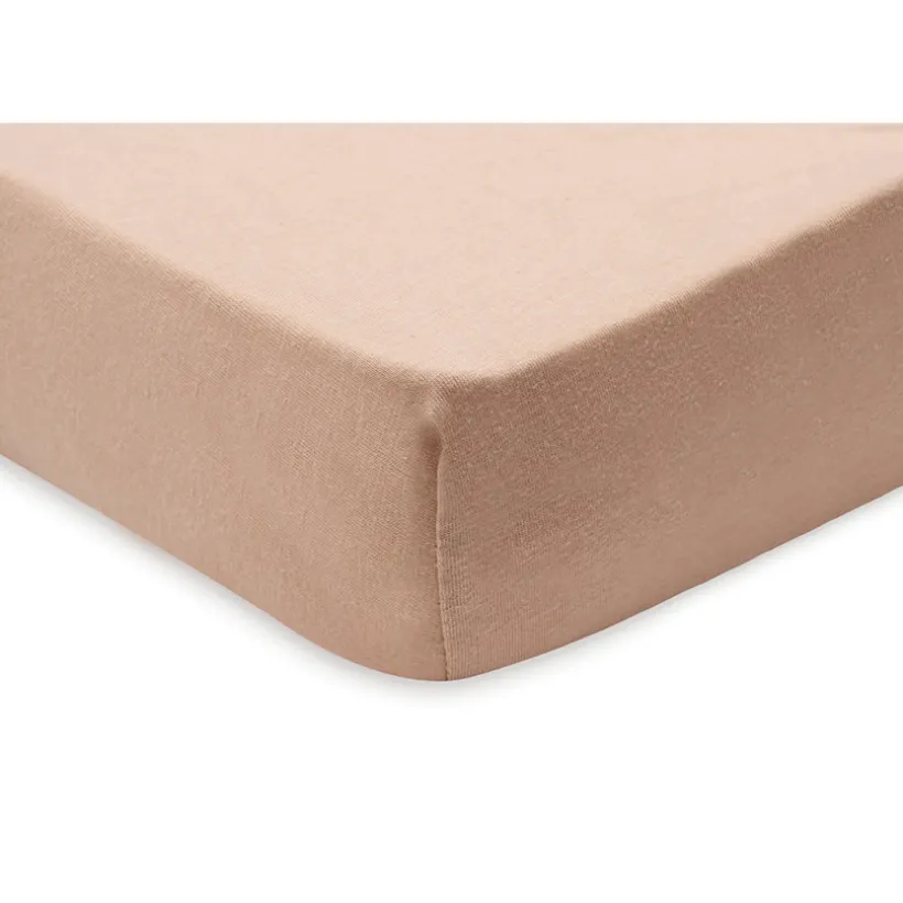 Lot de 2 draps housses lit 60x120cm Blush/Wild Rose