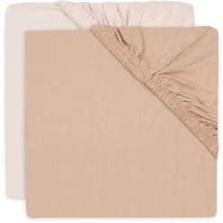 Lot de 2 draps housses lit 70x140cm Blush/Wild Rose