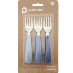 Lot de 3 fourchettes en métal Miamix bleu