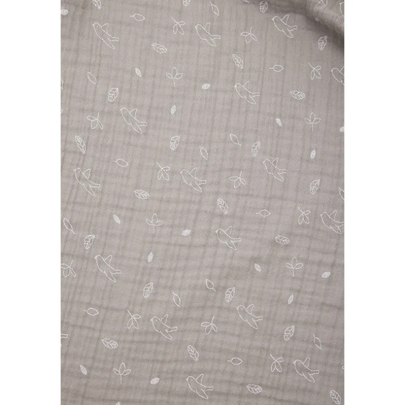 Lot de 3 langes en coton motif oiseaux Feather