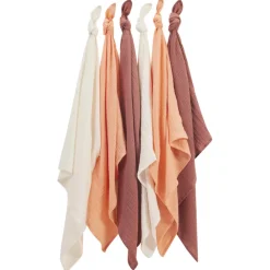 Lot de 6 langes en coton 70 x 70 cm