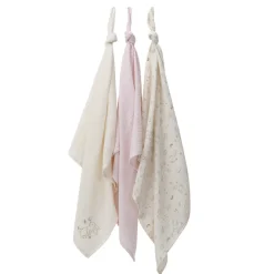 Lot de 3 langes en gaze de coton Little Deer