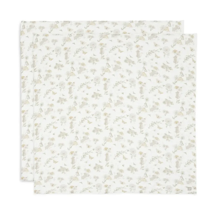 Lot de 2 langes en gaze de coton 70 x 70 cm Dreamy Mouse