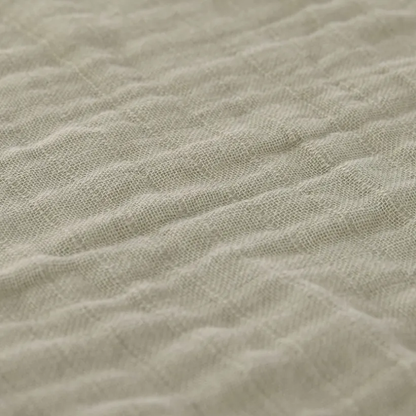 Lot de 3 langes en mousseline rouille/olive/blanc