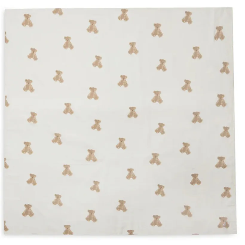 Lot de 2 langes gaze de coton 115x115cm Teddy Bear