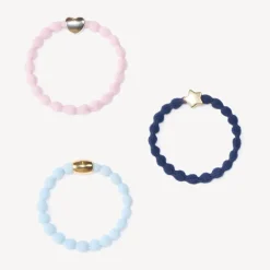 Lot de 3 élastiques fantaisie + charm pour fille