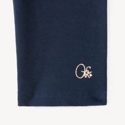 Lot de 2 leggings courts unis print logo pour fille
