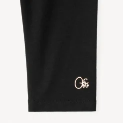 Lot de 2 leggings courts unis print logo pour fille