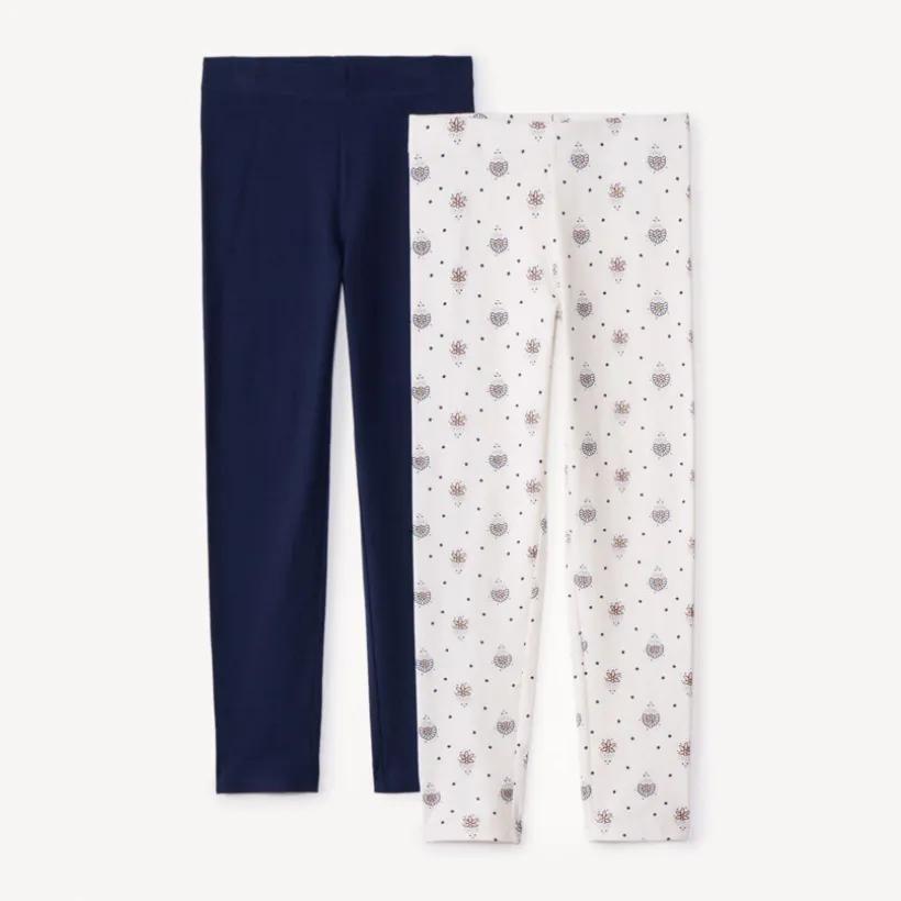 Lot de 2 leggings fantaisie pour fille
