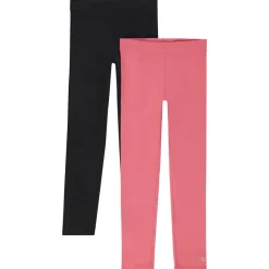 Lot de 2 leggings unis avec foil print pour fille