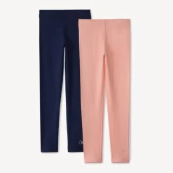Lot de 2 leggings unis pour fille