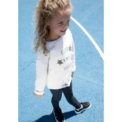 Lot de 2 leggings unis à surpiqûres pour filles