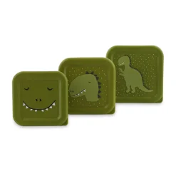 Lot de 3 lunchbox gigognes Mr. Dino vert