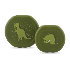 Lot de 2 lunchbox gigognes Mr. Dino vert