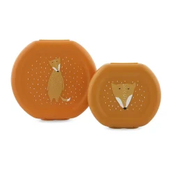 Lot de 2 lunchbox gigognes Mr. Fox orange