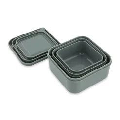 Lot de 3 lunchbox gigognes Mr. Shark gris