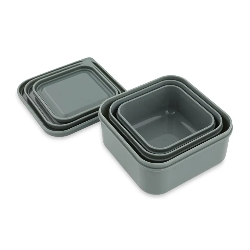 Lot de 3 lunchbox gigognes Mr. Shark gris