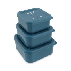 Lot de 3 lunchbox gigognes Mr. Triceratops bleu